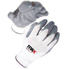 SNG | Nitrile Safety Gloves | Engineering Gloves | EN388 Gloves | White and Grey | CMT Group