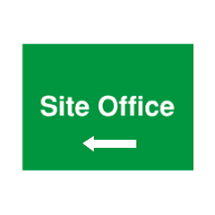Site Office - Arrow Left Sign - PVC
