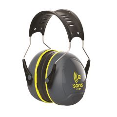 Sonis 2 Medium Performance Ear Defenders SNR31 Yellow/Black Head Band