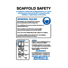 Scaffold Safety Wallchart - A2 - PVC
