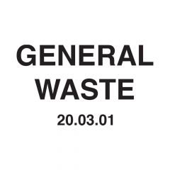 PVC Site Sign Site Sign - General Waste