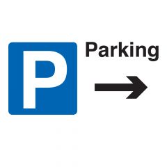 PVC Site Sign - Parking (Arrow Right)