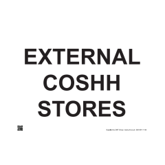 Site Sign - 3mm Correx - 297x420mm A3 - External COSHH Stores 