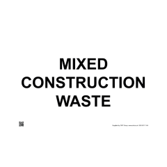 Site Sign - 3mm Correx - 420x594mm - Mixed Construction Waste