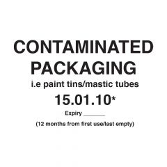 PVC Site Sign - 'CONTAMINATED PACKAGING'