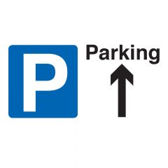 PVC Site Sign - Parking (Arrow Up)