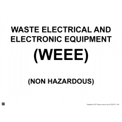 Waste Electrical and Electronic Equipment (WEEE) Sign - PVC