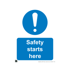 Site Sign - 4mm Correx - 300x400mm (A3) - Site Safety Starts Here 