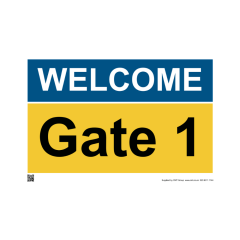 Site Sign - 3mm Correx - 420x594mm - Welcome Gate 1