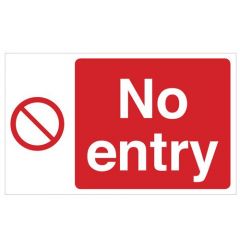 No Entry Sign - PVC