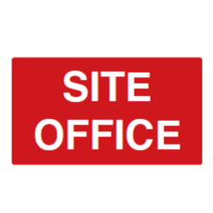 Site Sign - 4mm Correx - 594mm x 841mm - SITE OFFICE 