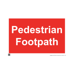 Site Sign - 6mm Correx - 594x841mm - Pedestrian footpath