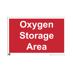 Site Sign - 3mm Correx - 420x594mm (A2) - Printed: Oxygen Storage Area