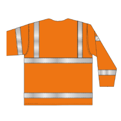 Hi Vis Sweat Shirt Orange - Printed TKP Surfacing on Rear