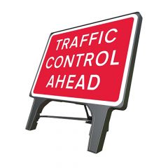 Traffic Control Ahead Q-Sign | 1050x750mm Rectangle