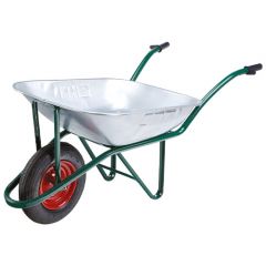 90 Litre Heavy Duty Galvanized Wheelbarrow with Puncture Proof Tyre
