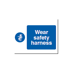 Wear Safety Harness Sign - PVC