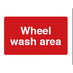 Wheel Wash Area Sign - PVC