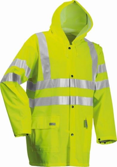 FR AS ARC Hi Vis Yellow Water Proof Rain Jacket | HW41