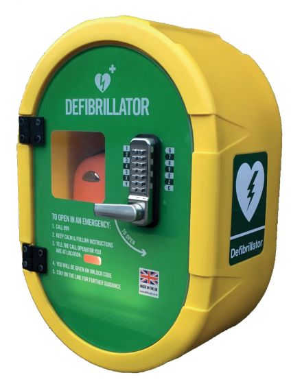 External Defibrillator Cabinet c/w Built-In Lock