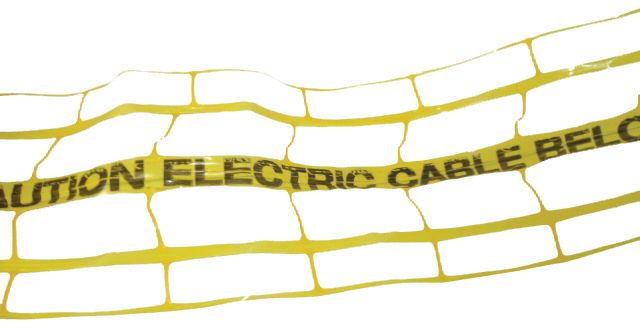 Detectable Mesh with Tracer Wire (100m) caution electric cable below for underground excavation safety | CMT Group UK