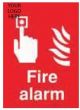 Site Safety Sign | Red Fire Alarm Sign | CMT Group UK