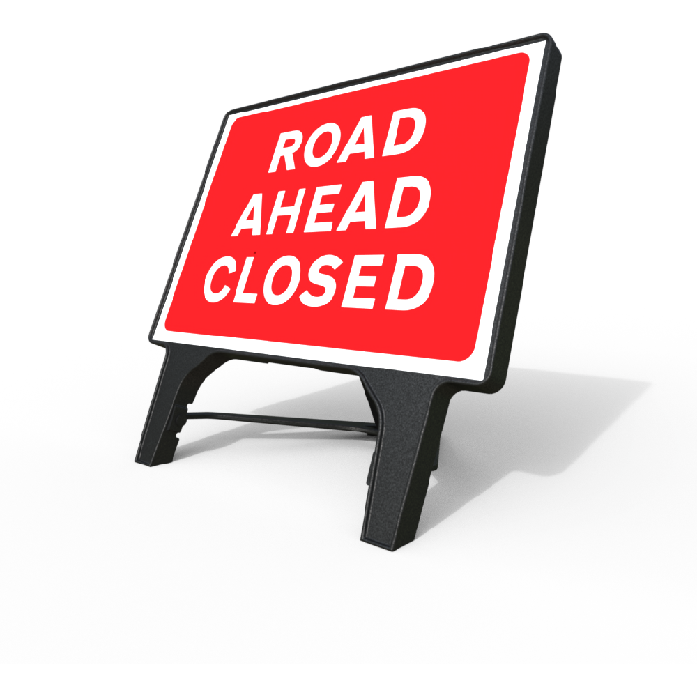 Road Ahead Closed QSign 1050x750mm Rectangle
