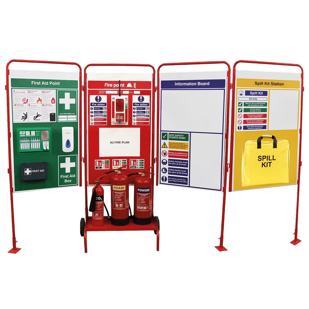 MAX Site Safety Station Information, First Aid, Fire & Spill Kit Point