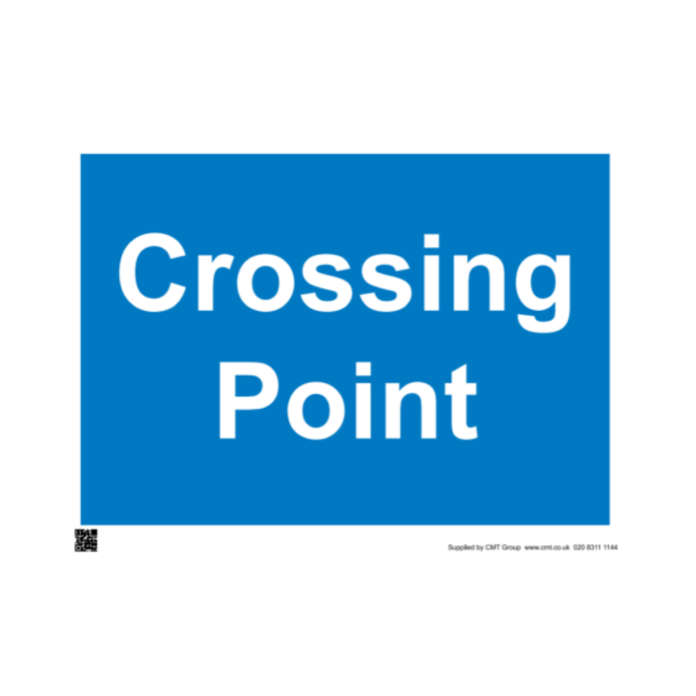 Safety Sign 3mm Correx Crossing Point 420x594mm (A2)