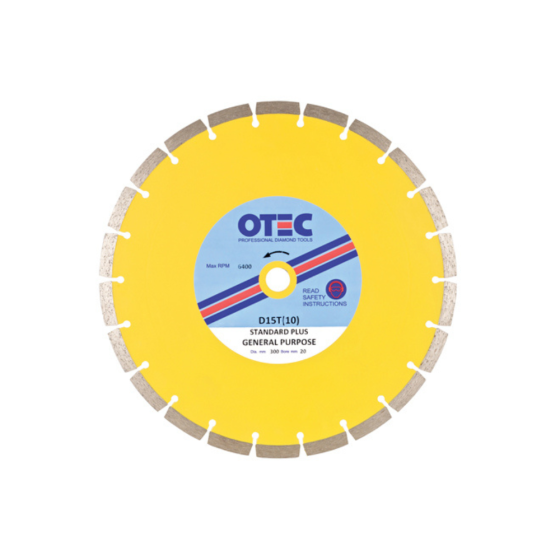 Multi Purpose Diamond Blade – Premium – General Construction – 10mm Segment – OTEC D15T10