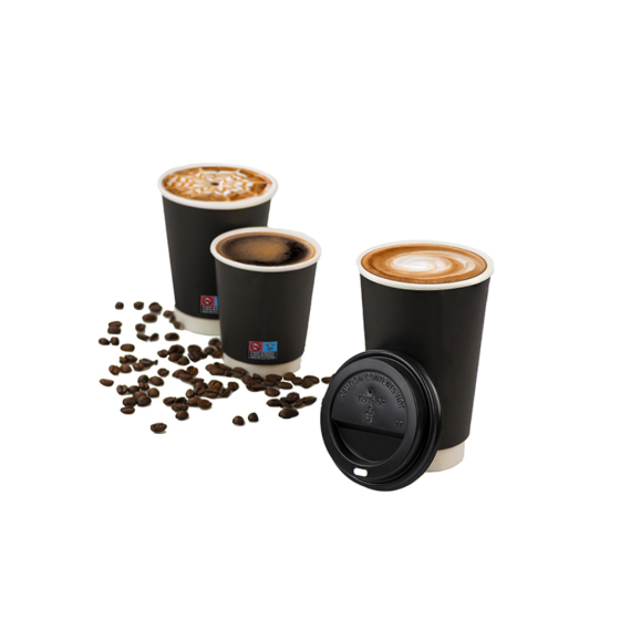 Double Wall Paper Cups (Without Lid) 12oz Pack of 500 coffee cups with beverages and lid example | CMT Group