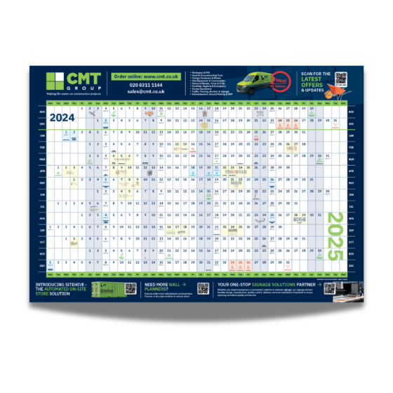 2025 CMT Wall Planner - A1 - 130gsm Silk Paper