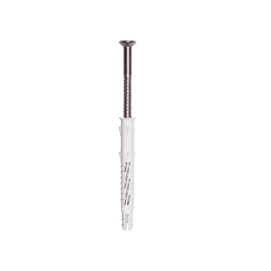 Stainless Steel Countersunk Nylon Frame Anchor - 8mm x 50mm - Box of 100