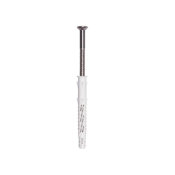Stainless Steel Countersunk Nylon Frame Anchor - European Technical Approval to ETAG020-01 M8 x 80mm - Box of 100