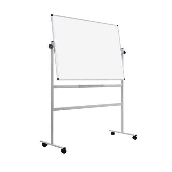 Mobile Aluminium Frame Drywipe Magnetic Whiteboard - Double Sided