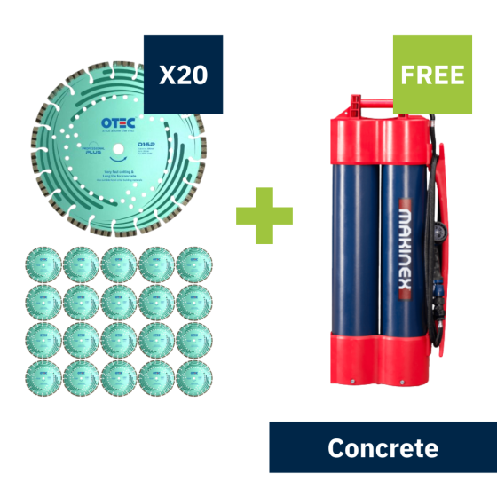 OTEC Black Friday Package - x20 D16P 300mm Professional Blades & Free Hose 2 Go