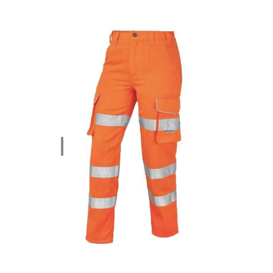 Womens Pollycotton Trousers - Orange - 16 Tall