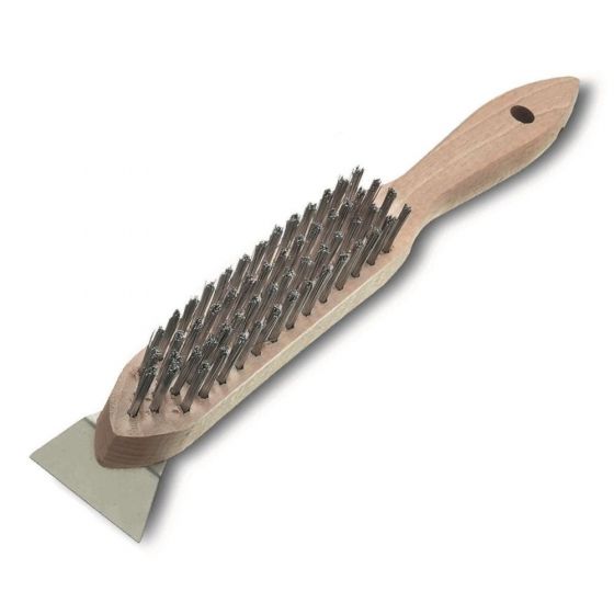 4 Row Wire Brush With Scraper