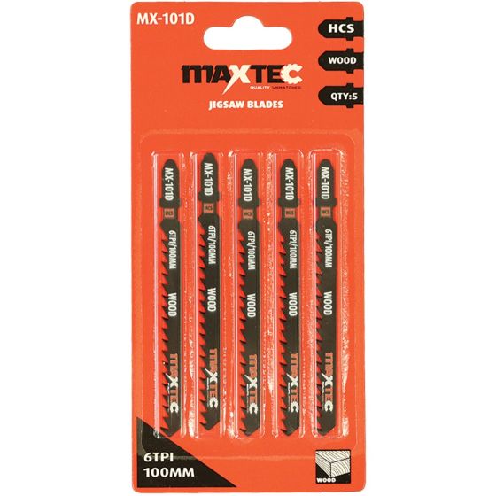 Softwood Cutting Jigsaw Blades 100mm 6TPI - Pack of 5