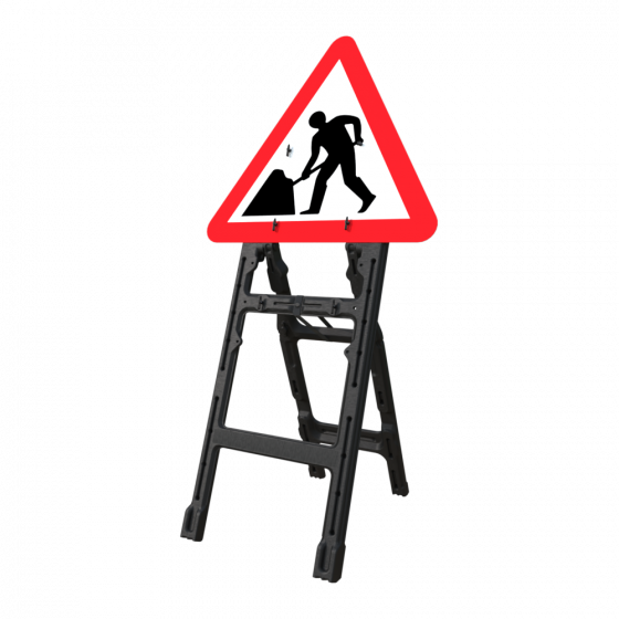 Men At Work Q-Frame Sign | 750mm Triangle