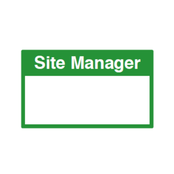 Site Sign - 3mm Correx - 210x297mm A4 - Site Manager