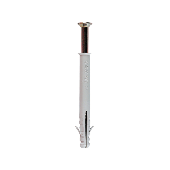 Nylon Frame Anchor - Drive Screw - Zinc Plated & Yellow Passivated M10 x 100mm - Box of 100