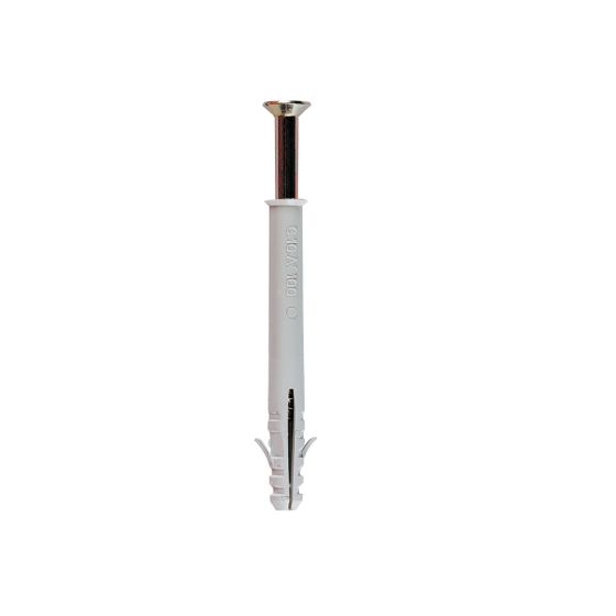 Nylon Frame Anchor - Drive Screw - Zinc Plated & Yellow Passivated  - 10mm x 35mm - Box of 100