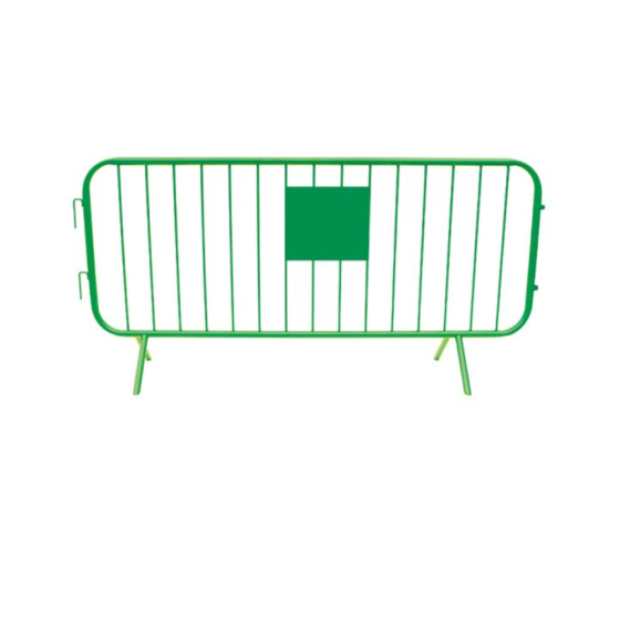 SECURASITE 2.3m Metal Pedestrian Barrier Pro c/w Name Plate - Heavy Duty - Green Powder Coated RAL 6005