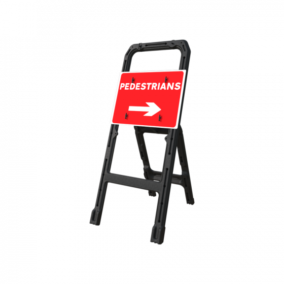 Pedestrians Right Q-Frame Sign | 600x450mm Rectangle