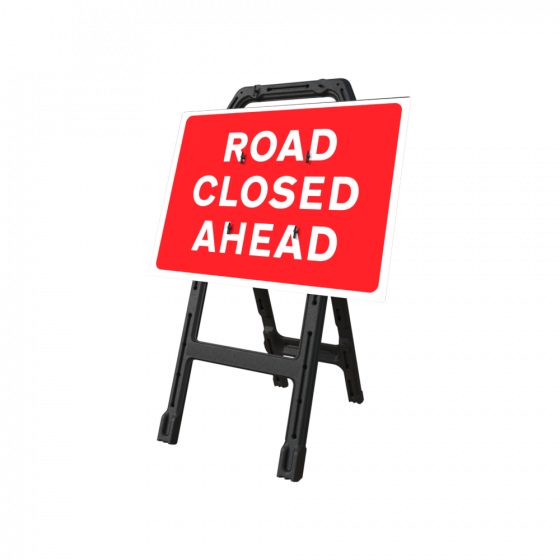 Road Closed Ahead Q-Frame Sign | 1000x750mm Rectangle