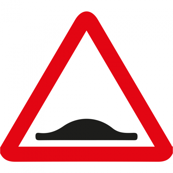 Humps Ahead Triangle Metal Road Sign - 750mm