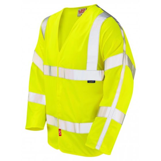Hi Vis Flame Retardant EN14116 Long Sleeve Vest Yellow