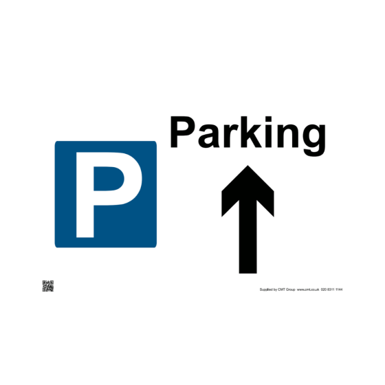 Site Sign - 3mm Correx - 420x594mm - Parking Arrow Up