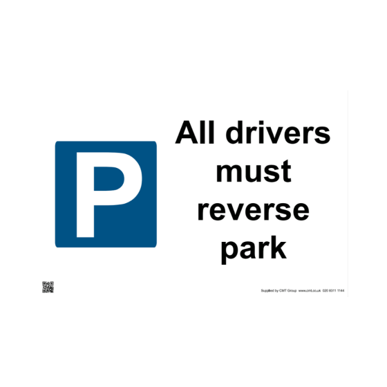 Site Sign - 3mm Correx - 420x594mm- All drivers must reverse park